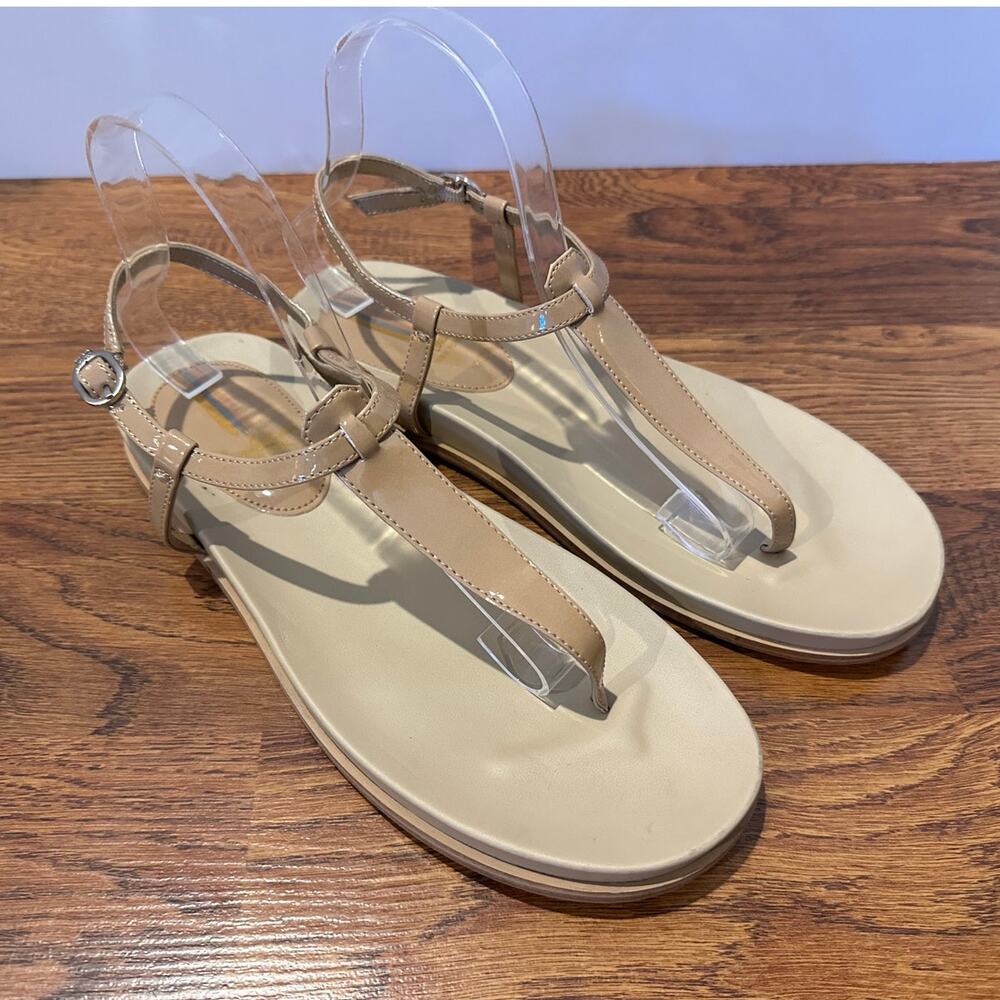 Sam Edelman Beige Tan T-Strap Sandals
